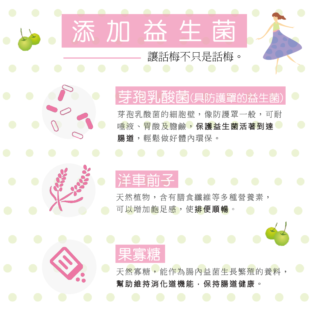 清淨生活益生菌話梅優點